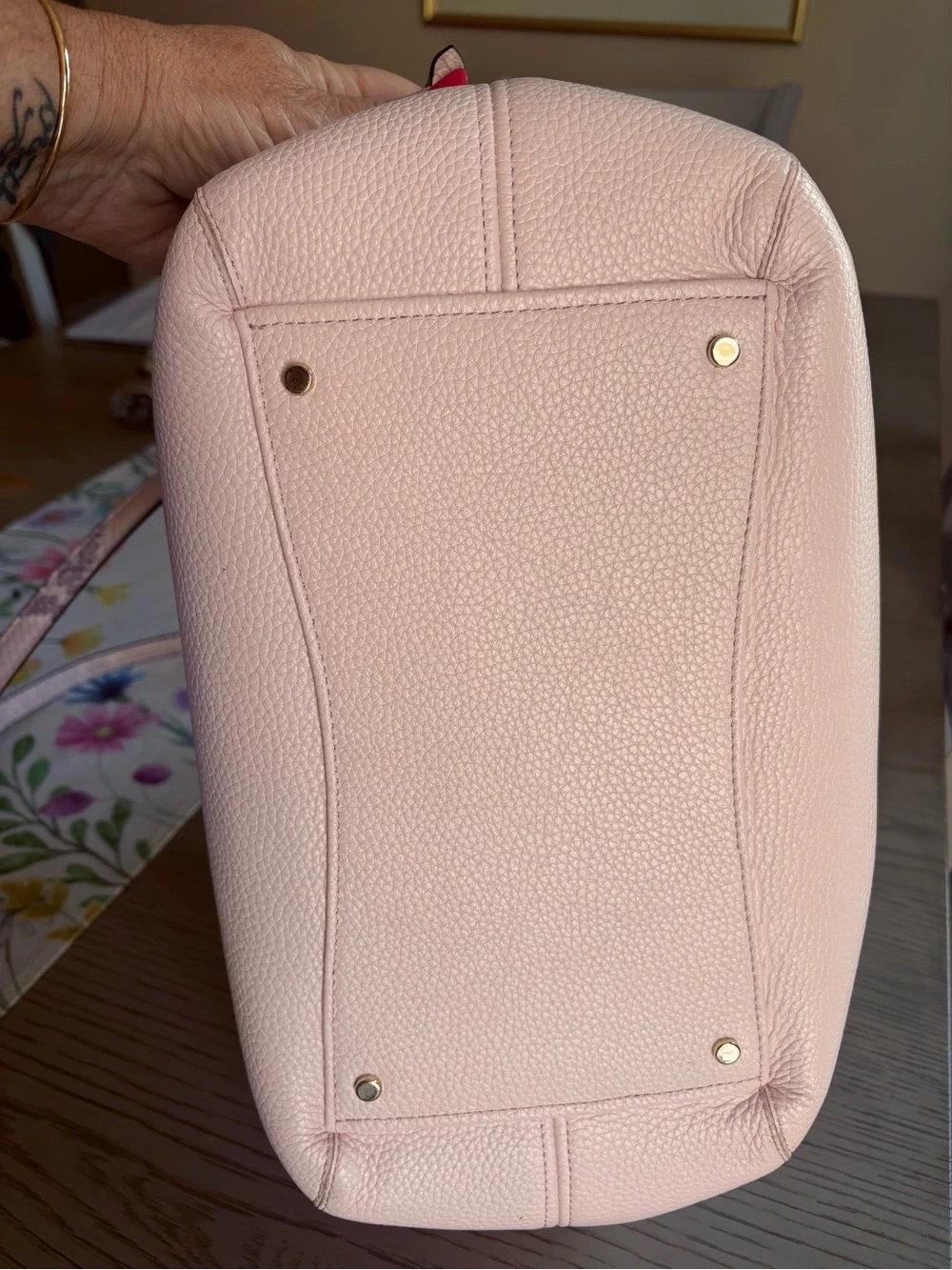 kate spade Pale Pink Pebbled Dumpling Large Satchel Bag